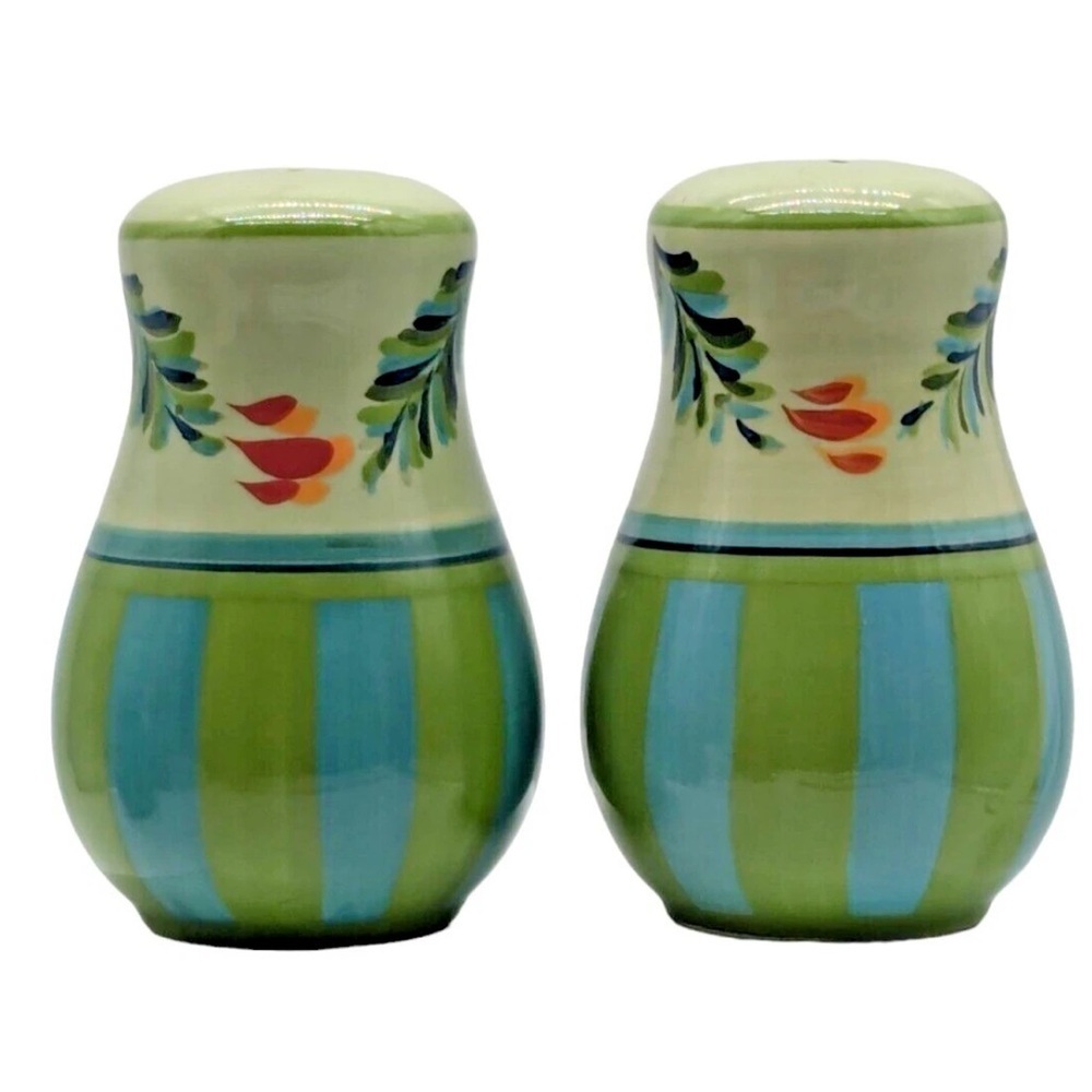 Gail Pittman Provence salt Pepper shakers Southern Living At Home ceramic NEW